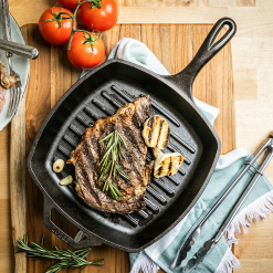 Alternative view of 10.5 Inch Square Cast Iron Grill Pan
