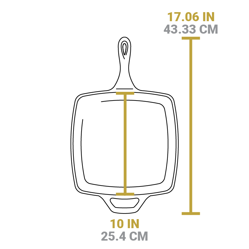 Square Cast Iron Classic Skillet - Image 4
