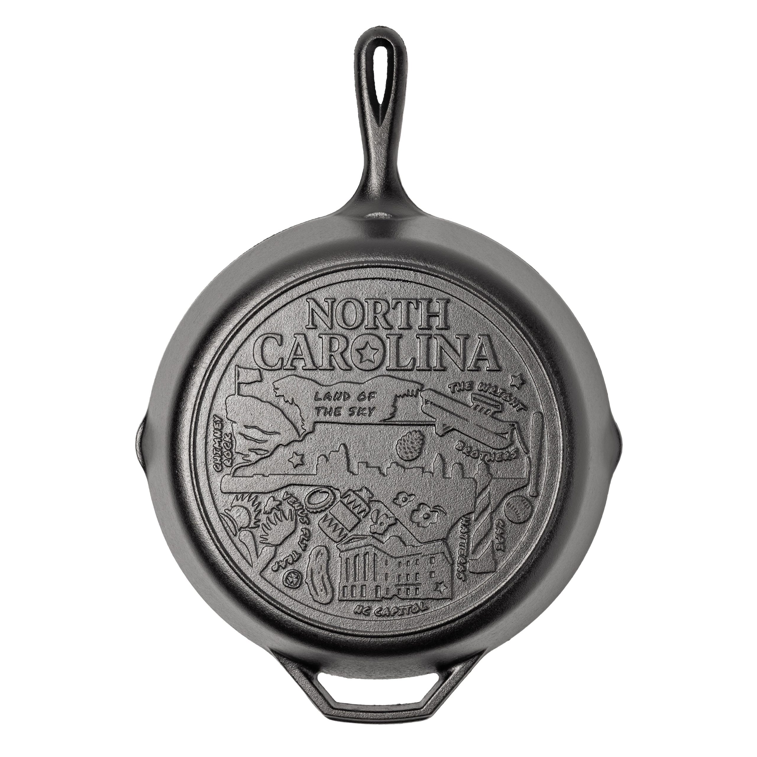 American Road Trip: 12 Inch Seasoned Cast Iron Skillet, North Carolina - Image 6