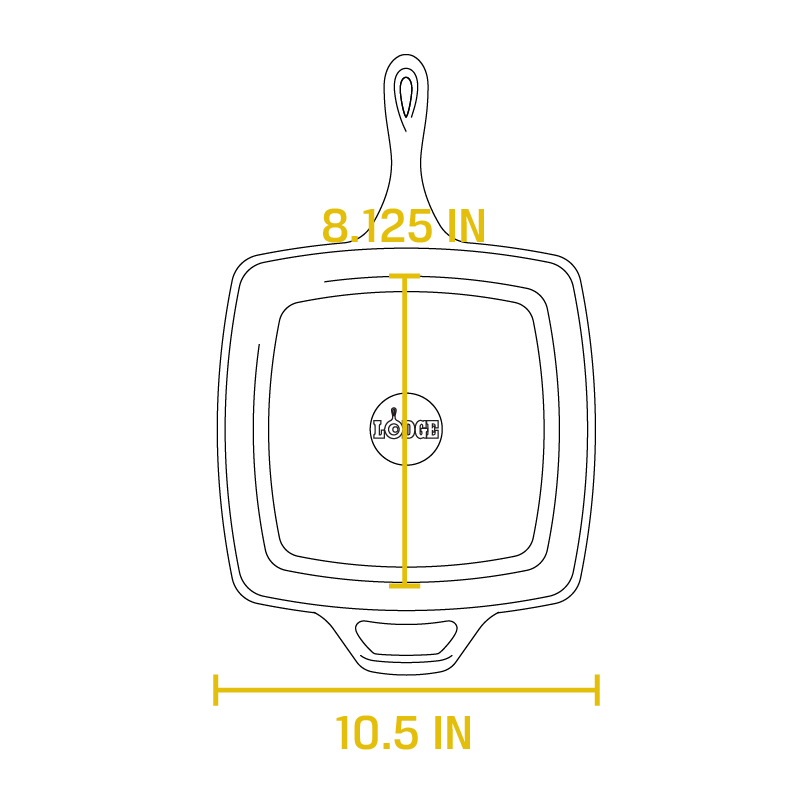 Square Cast Iron Classic Skillet - Image 21