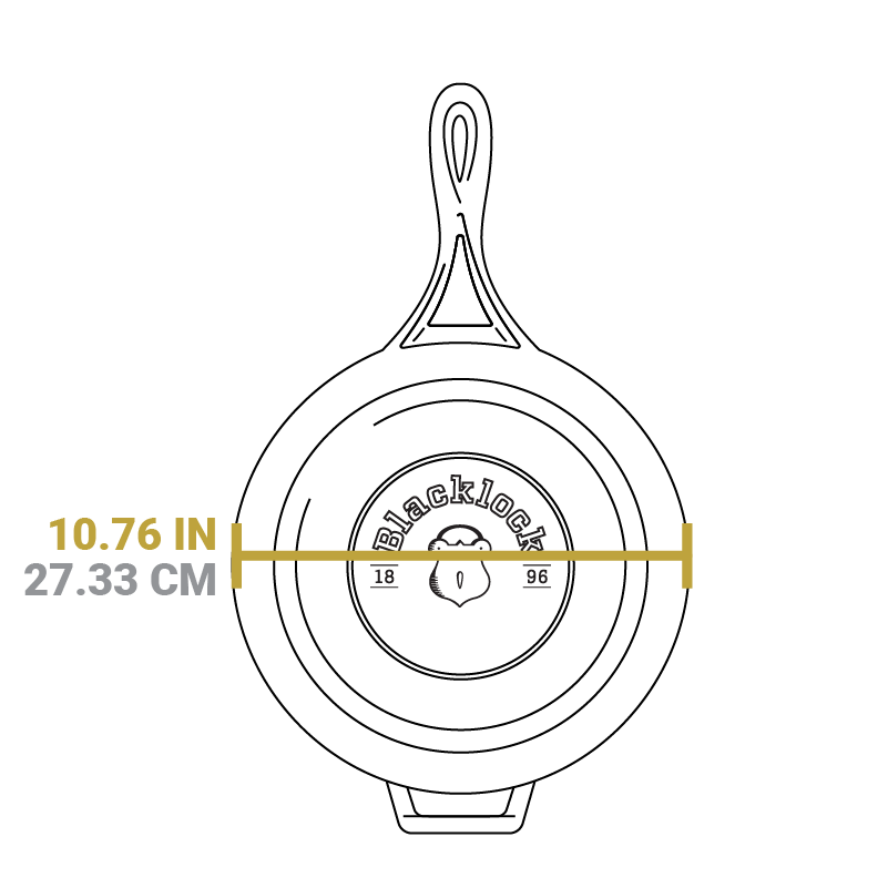 Blacklock 4 Quart Lightweight Cast Iron Deep Skillet With Lid - Image 10