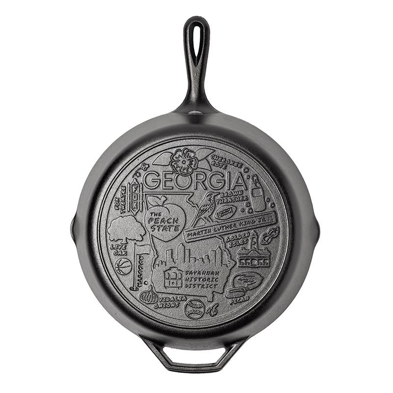 American Road Trip: 12 Inch Seasoned Cast Iron Skillet, Georgia - Image 6