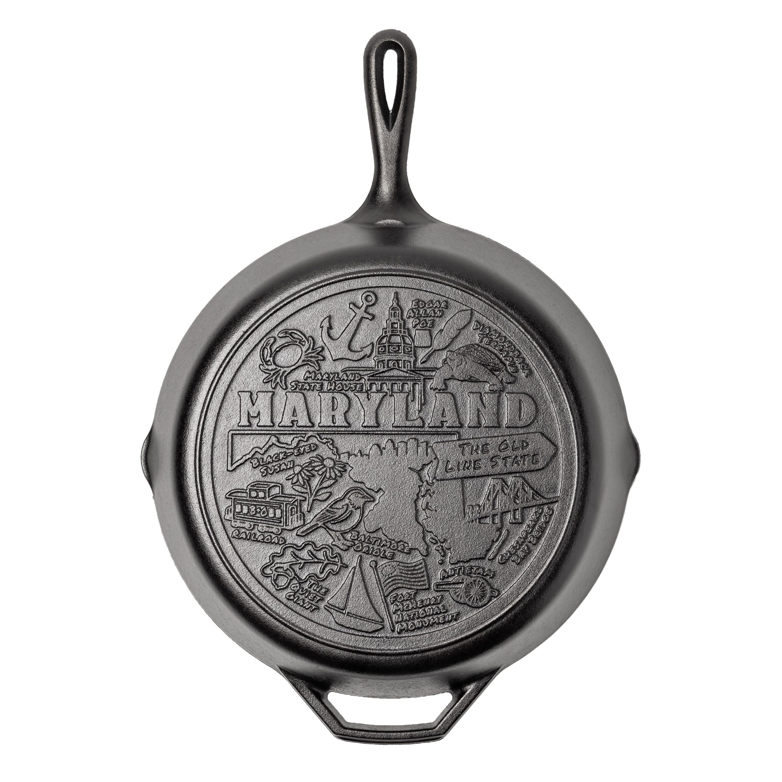 American Road Trip: 12 Inch Seasoned Cast Iron Skillet, Maryland