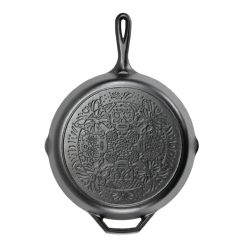 Alternative view of 12 Inch Seasoned Cast Iron Butterfly Sugar Skull Skillet