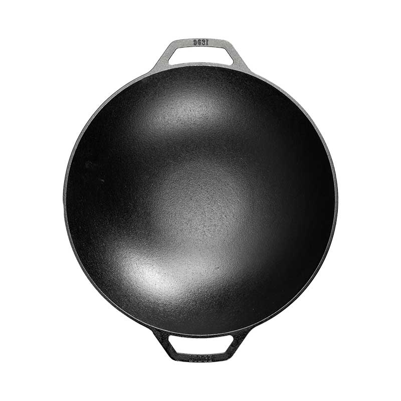 14 Inch Seasoned Cast Iron Wok - Image 5