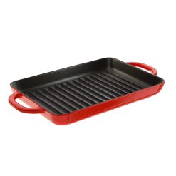 Enameled Cast Iron 12.5 x 8 Inch Grill Pan