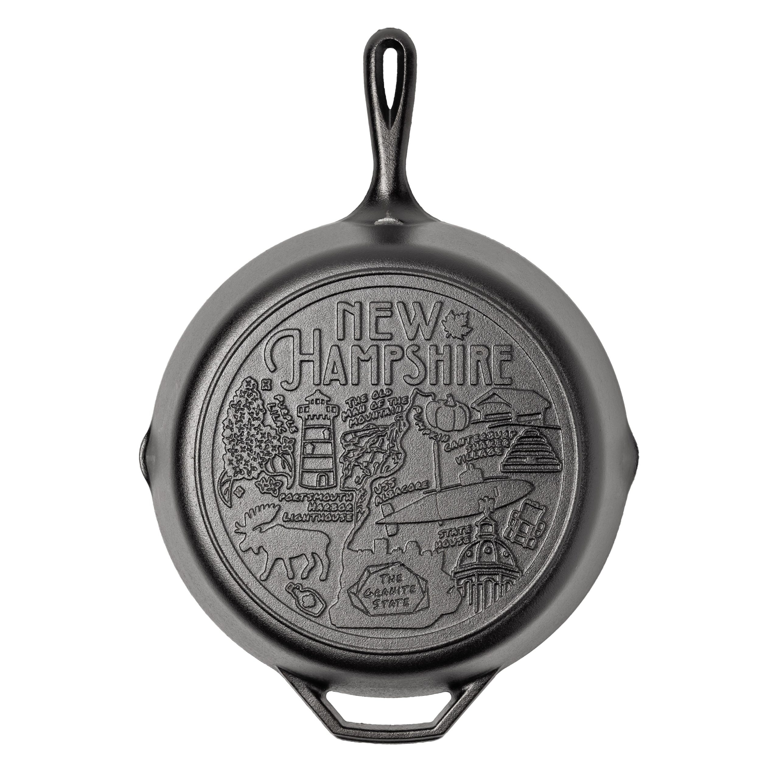 American Road Trip: 12 Inch Seasoned Cast Iron Skillet, New Hampshire