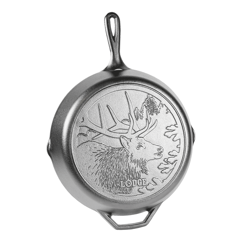 Wildlife Series™ 12 Inch Cast Iron Elk Skillet - Image 5