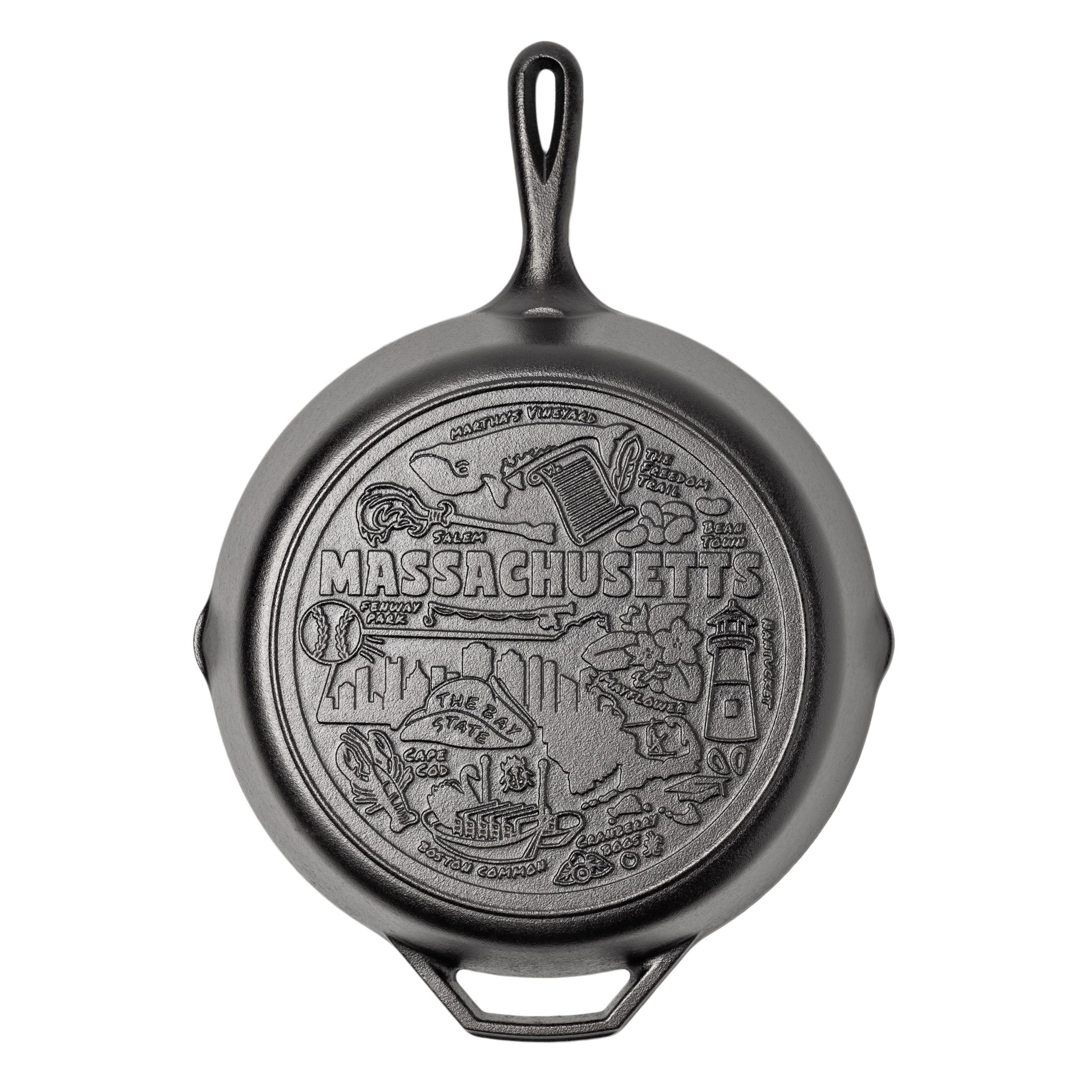 American Road Trip: 12 Inch Seasoned Cast Iron Skillet, Massachusetts