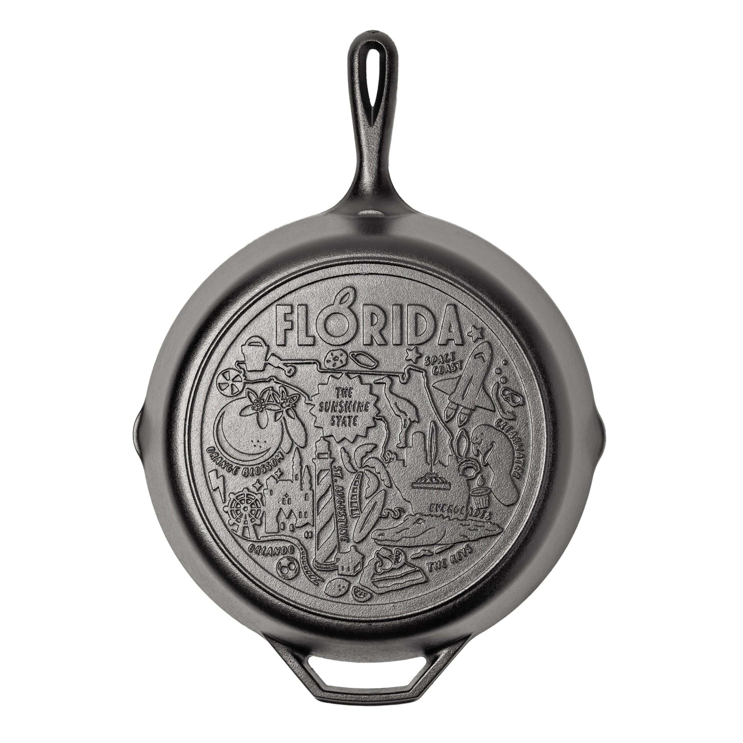 American Road Trip: 12 Inch Seasoned Cast Iron Skillet, Florida - Image 6