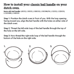 Alternative view of 14 Inch Cast Iron Camp Dutch Oven Bail Handle