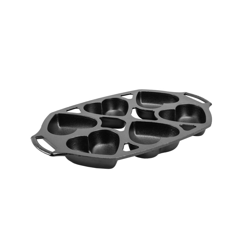 Seasoned Cast Iron Heart Mini Cake Pan - Image 9