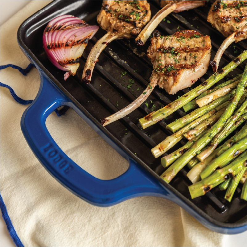 USA Enamel 11 Inch Enameled Cast Iron Grill Pan - Image 3