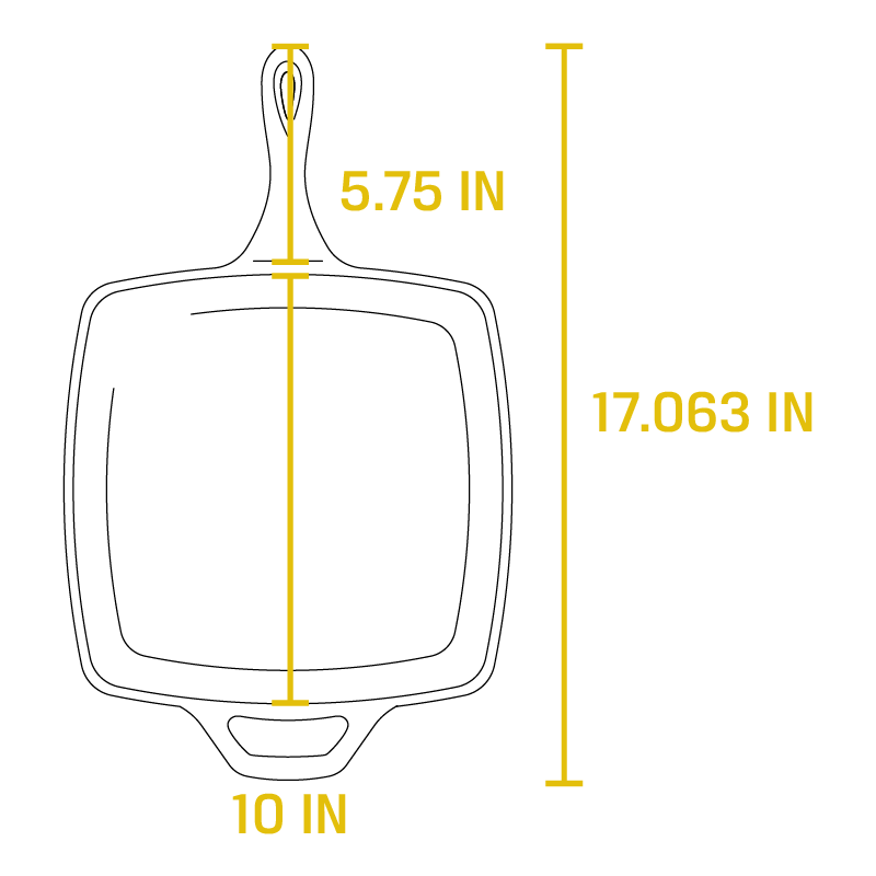 Square Cast Iron Classic Skillet - Image 7