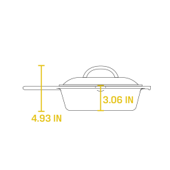 Alternative view of Cast Iron Covered Deep Skillet