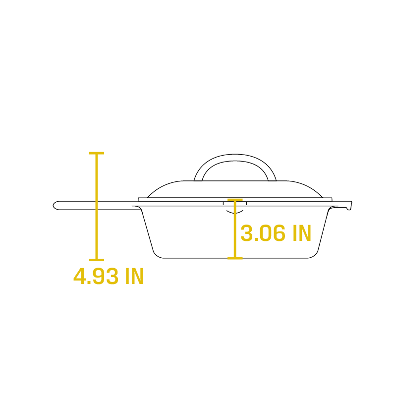 Cast Iron Covered Deep Skillet - Image 2