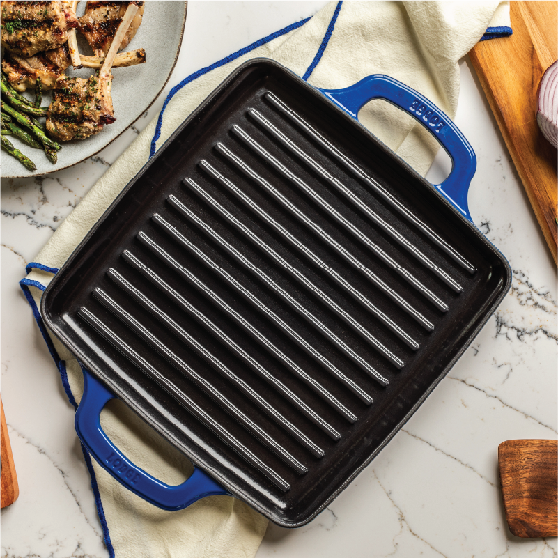 USA Enamel 11 Inch Enameled Cast Iron Grill Pan - Image 2