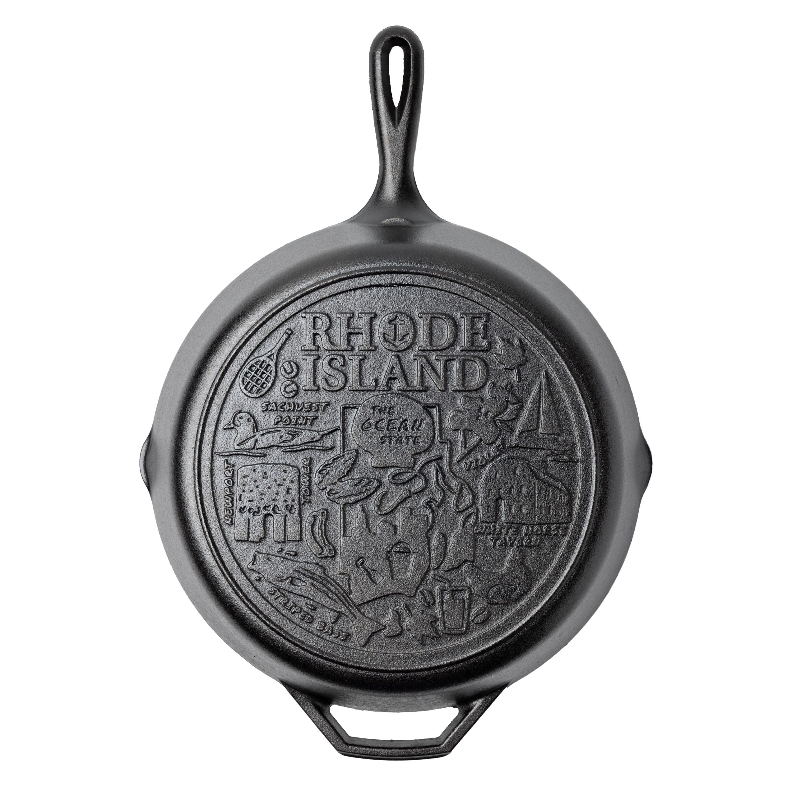 American Road Trip: 12 Inch Seasoned Cast Iron Skillet, Rhode Island - Image 6