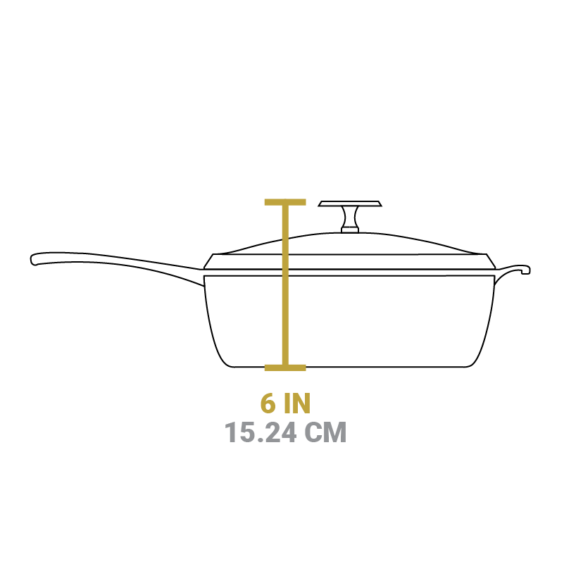 Blacklock 4 Quart Lightweight Cast Iron Deep Skillet With Lid - Image 4